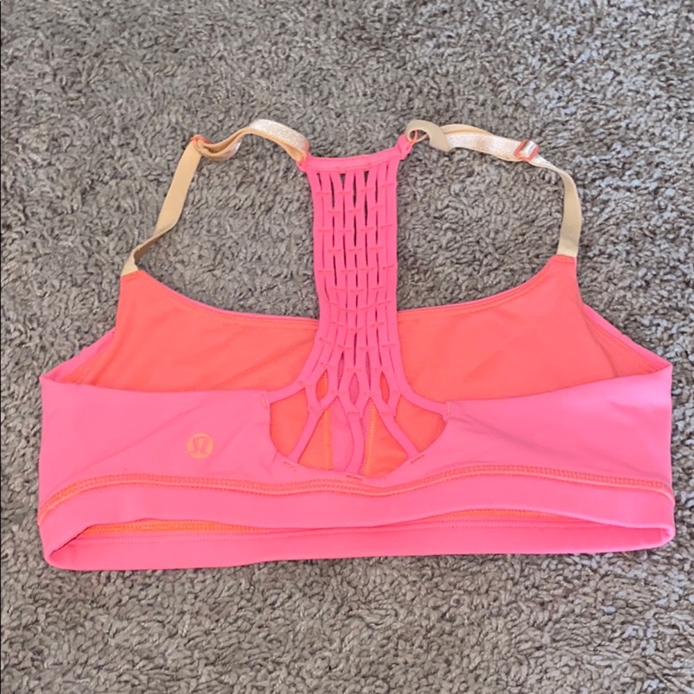 rare lululemon hot pink sports bra
